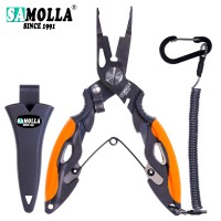 alicates de pesca multifuncionales, accesorios, tijeras de cuerpo de acero inoxidable 420, cortador de línea, removedor de anzuelos, herramientas de pesca al aire libre